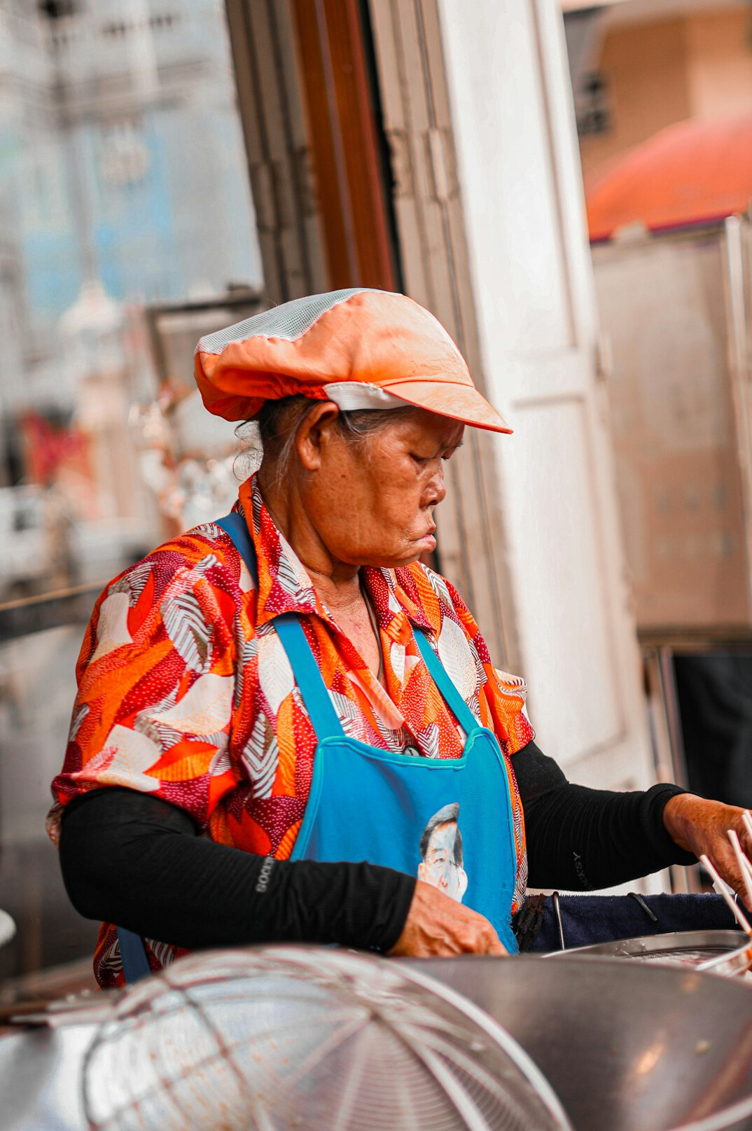 street vendor preparing food